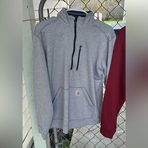 Carhartt Heather Gray Half-Zip Sweatshirt